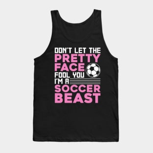 Cool Soccer For  Girls Soccer Lover Player Sports Tank Top